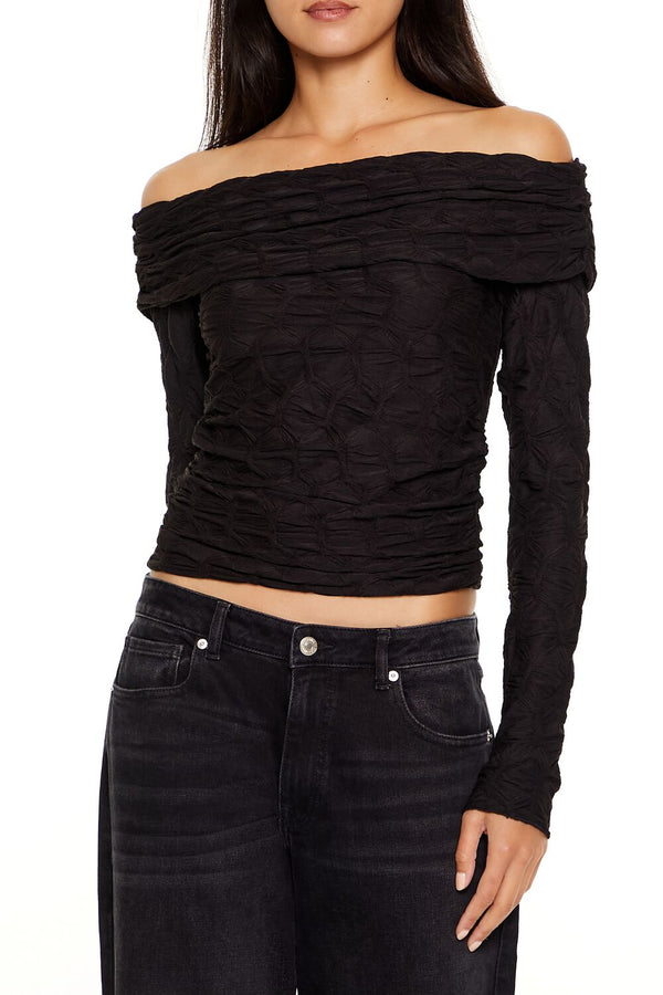 forever 21 Textured Off-the-Shoulder Top