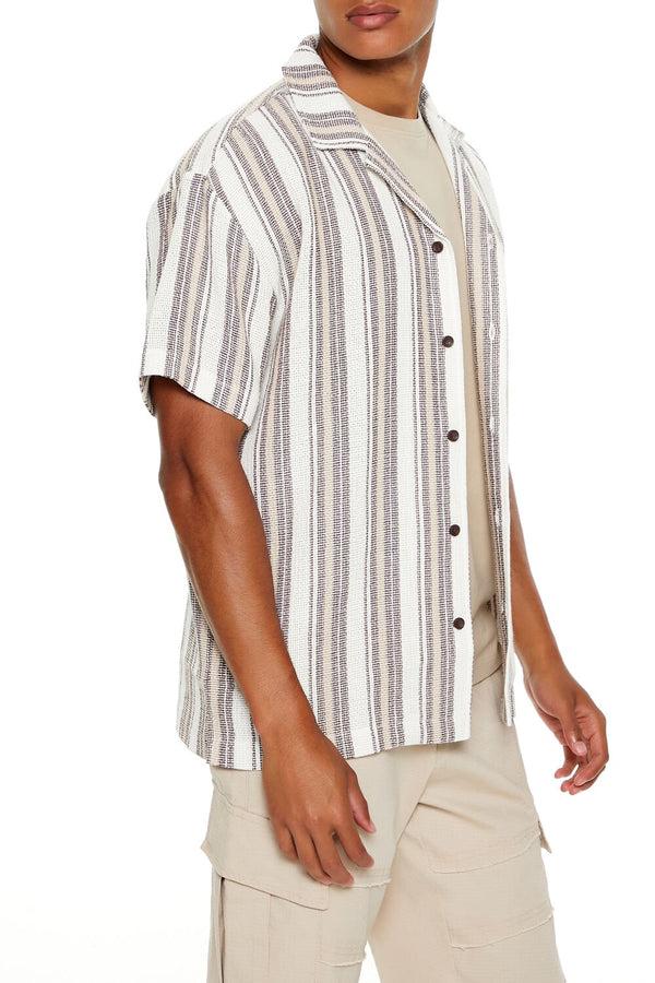 Forever 21 Textured Striped Shirt