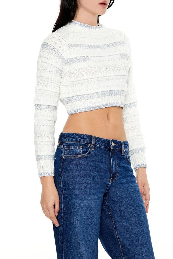 Forever 21 Textured Two-Tone Sweater