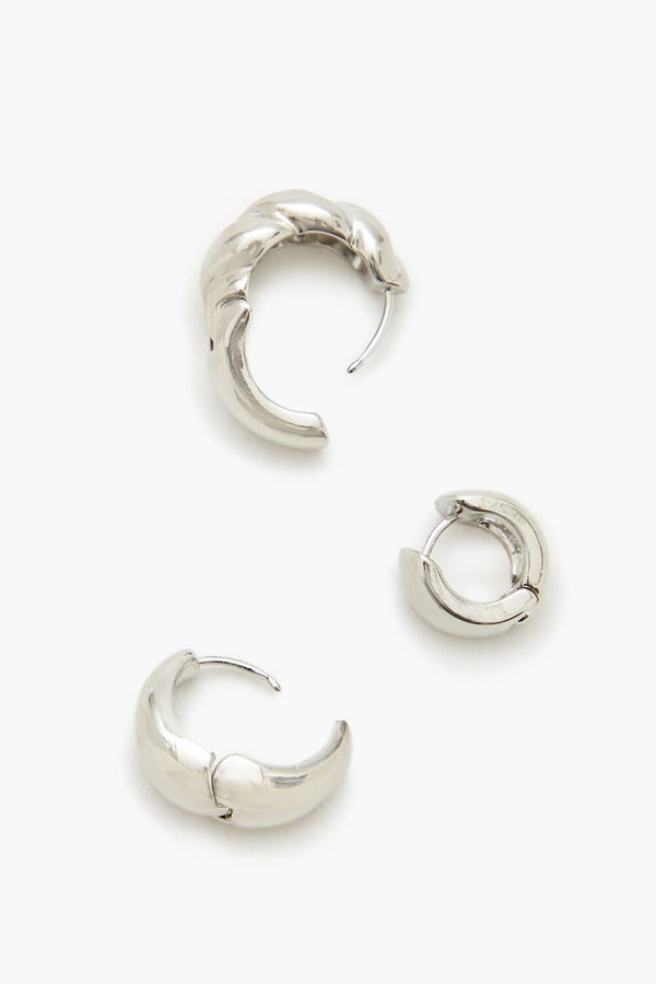 Forever 21 Thick Huggie Hoop Earring Set