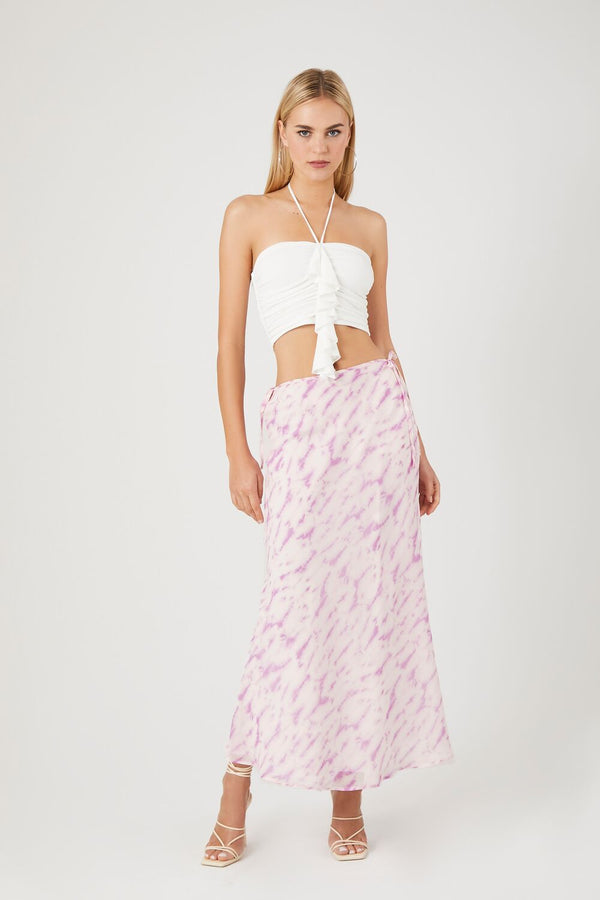 forever 21 Tie-Dye Slip Midi Skirt