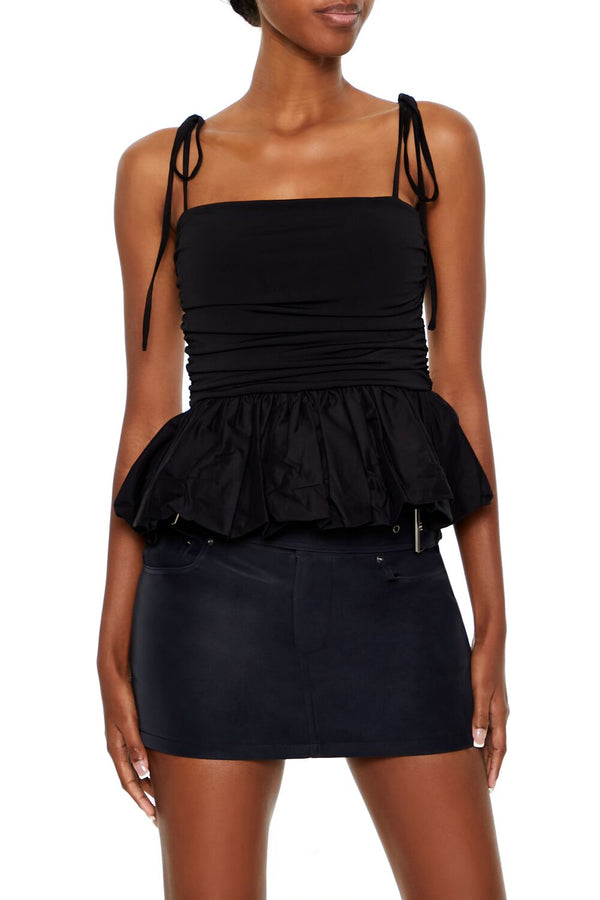 forever 21 Tie-Strap Peplum Cami