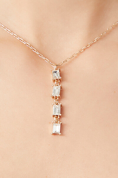Forever 21 Tiered Faux Gem Necklace