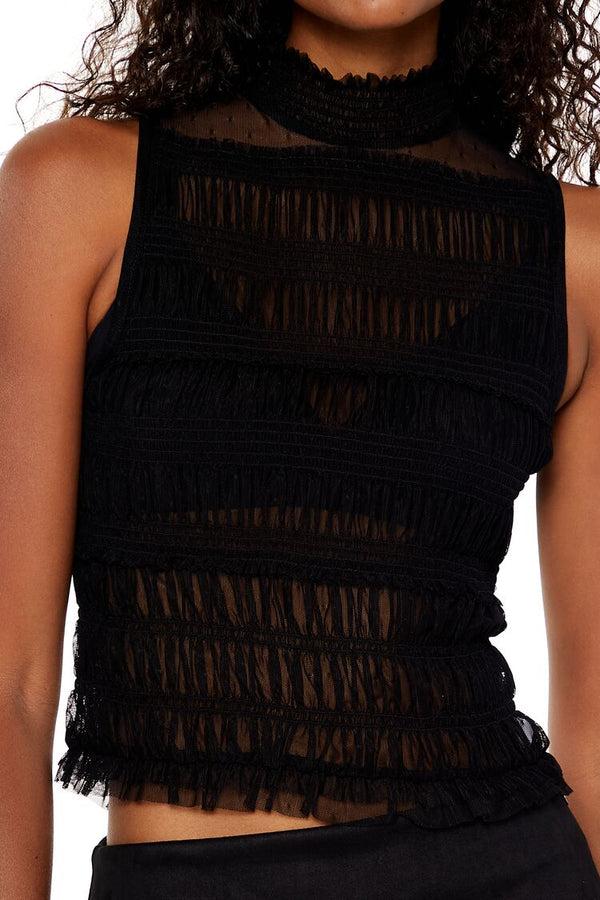 Forever 21 Tiered Organza Tank Top