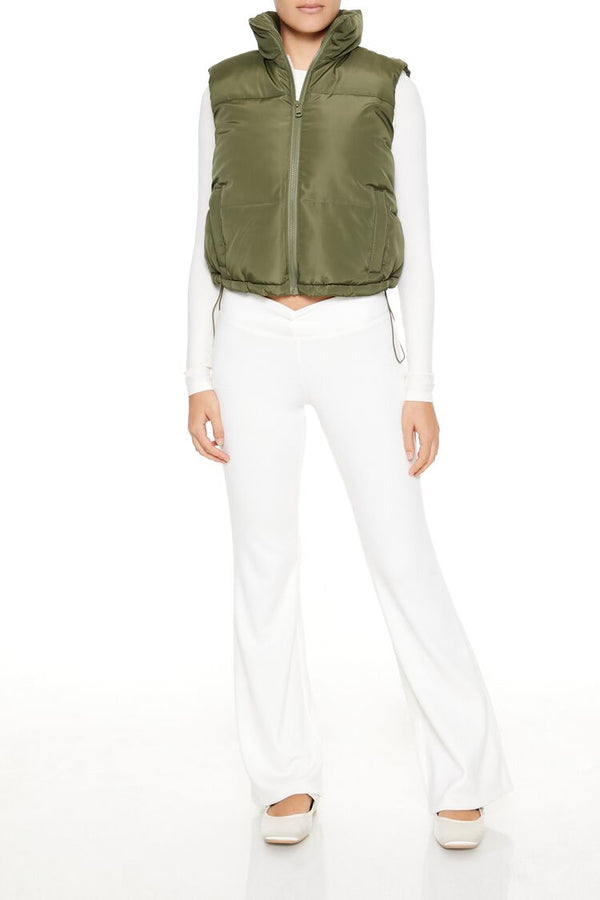 Forever 21 Toggle Drawstring Cropped Vest