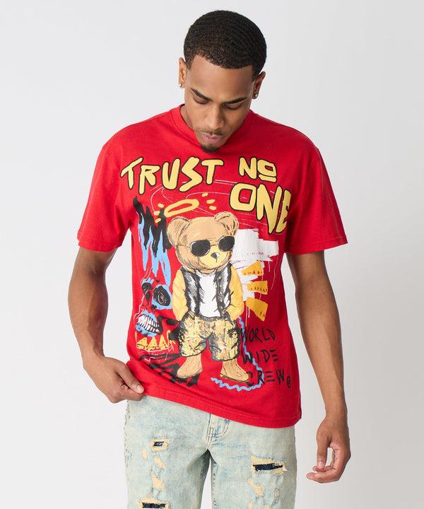 Forever 21 Trust No One Short Sleeve Tee - Red