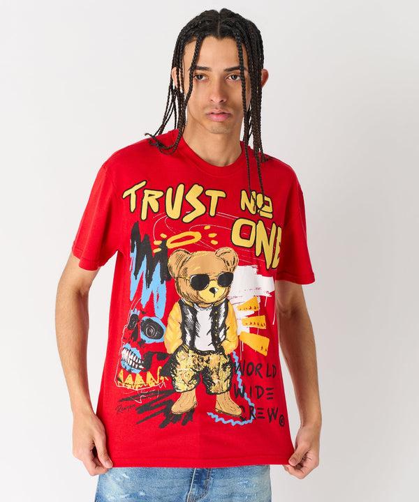 forever 21 Trust No One Short Sleeve Tee - Red