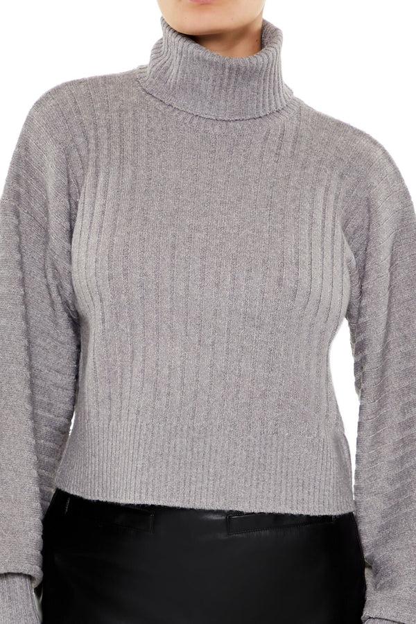 Forever 21 Turtleneck Balloon-Sleeve Sweater