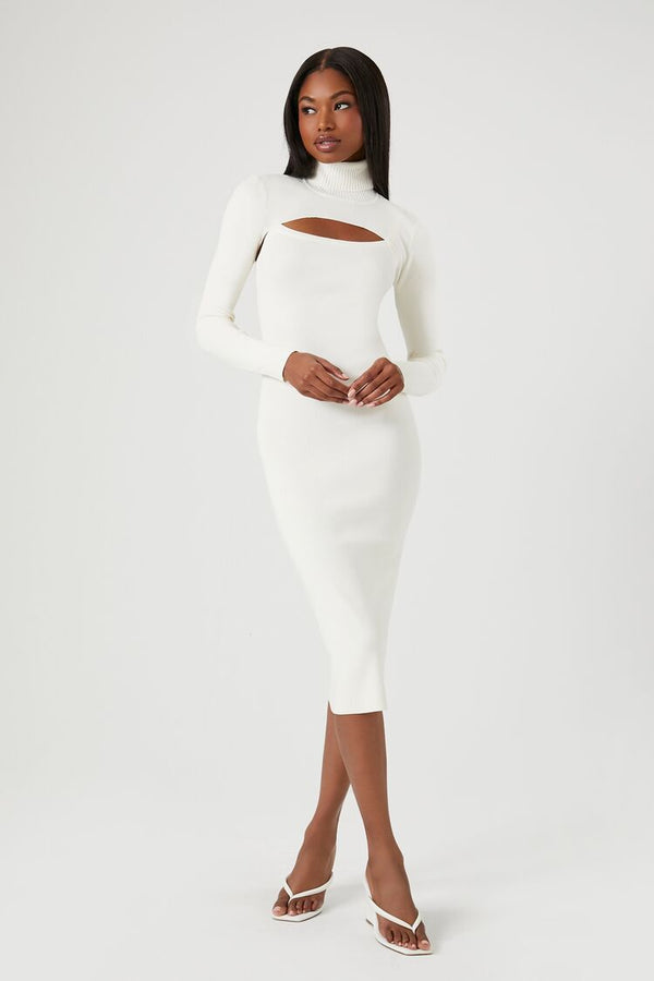 Forever 21 Turtleneck Combo Sweater Dress