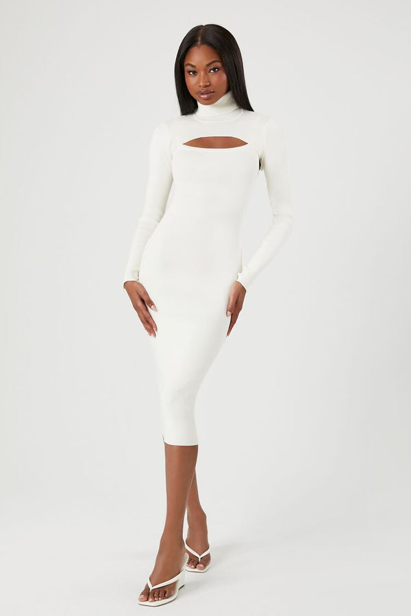 forever 21 Turtleneck Combo Sweater Dress