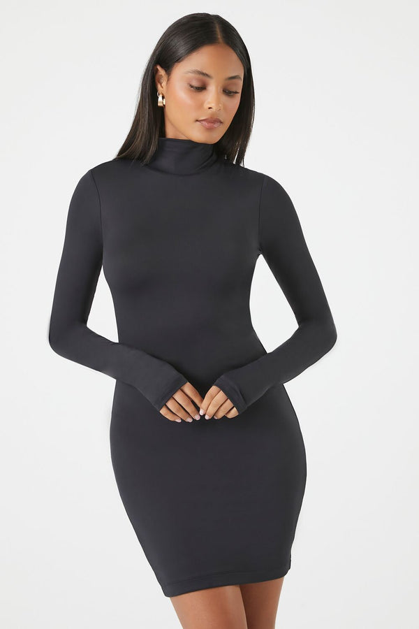 Forever 21 Turtleneck Contour Sculpt Mini Dress
