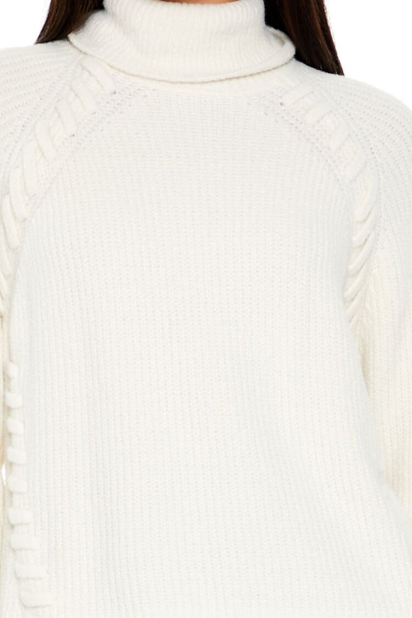 Forever 21 Turtleneck Whipstitched Sweater