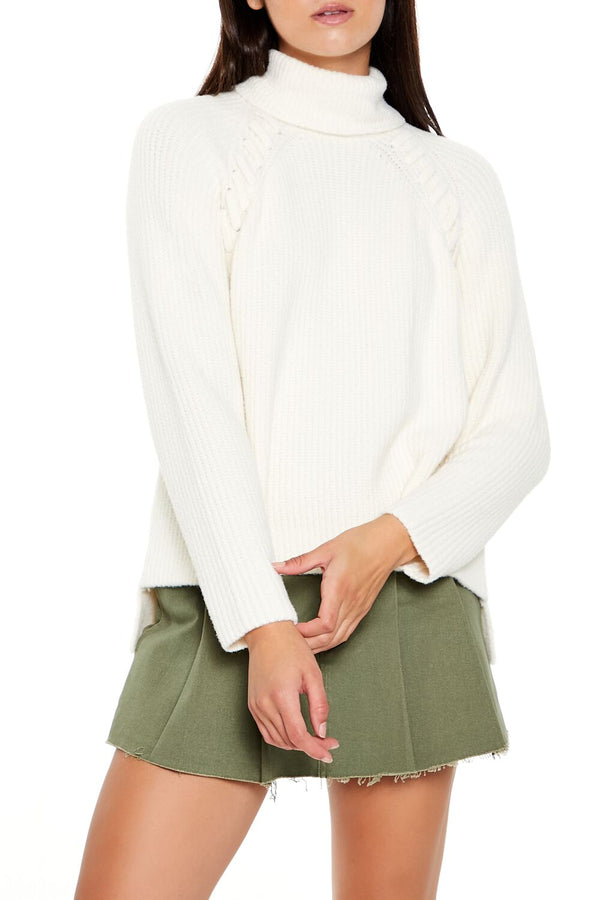 forever 21 Turtleneck Whipstitched Sweater