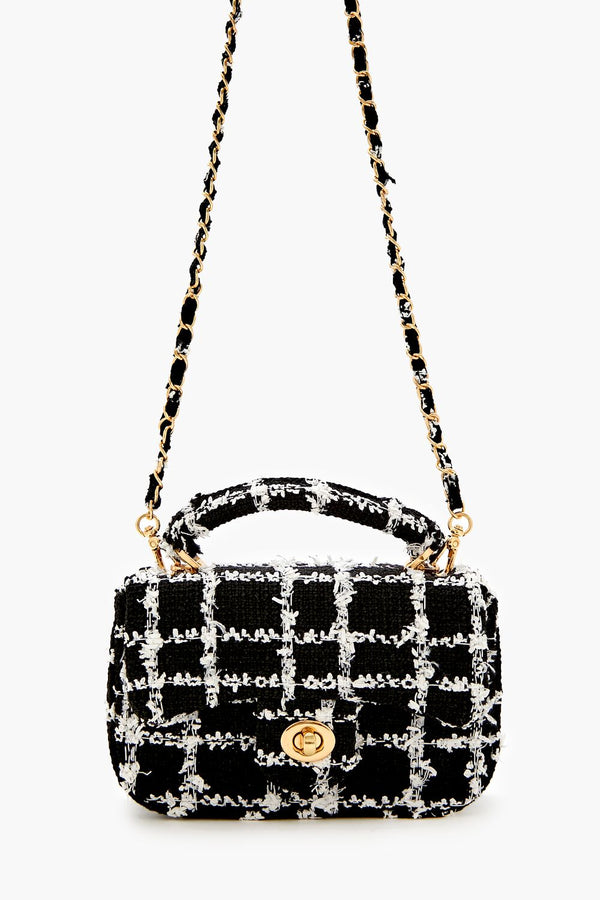 forever 21 Tweed Grid Crossbody Bag