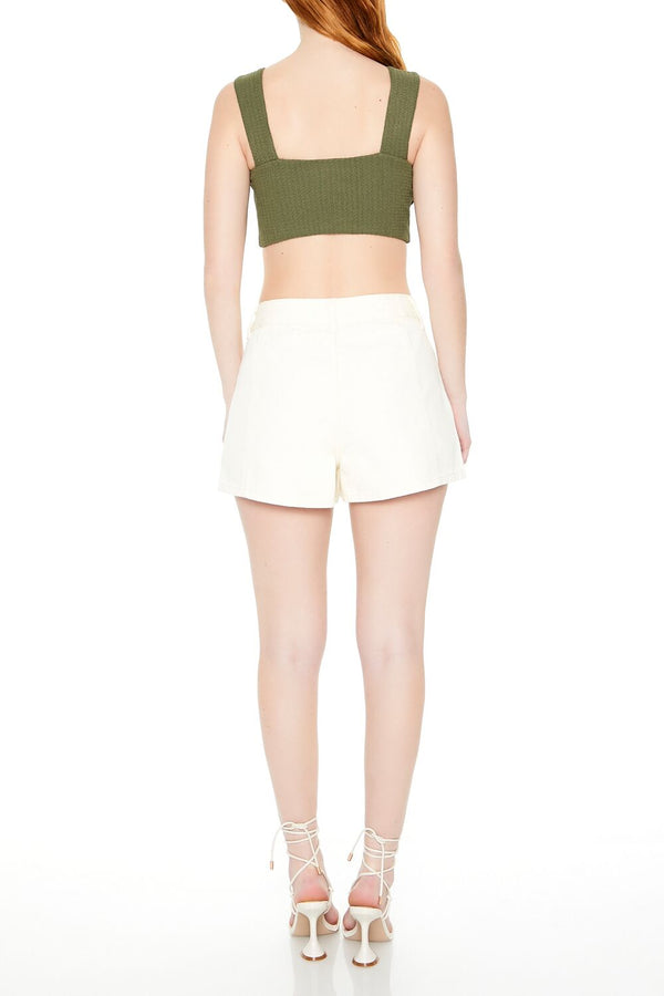 Forever 21 Twill Mid-Rise Shorts