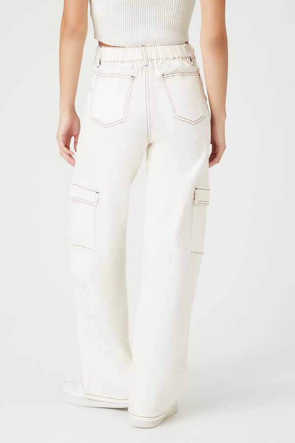 Forever 21 Twill Straight-Leg Cargo Pants