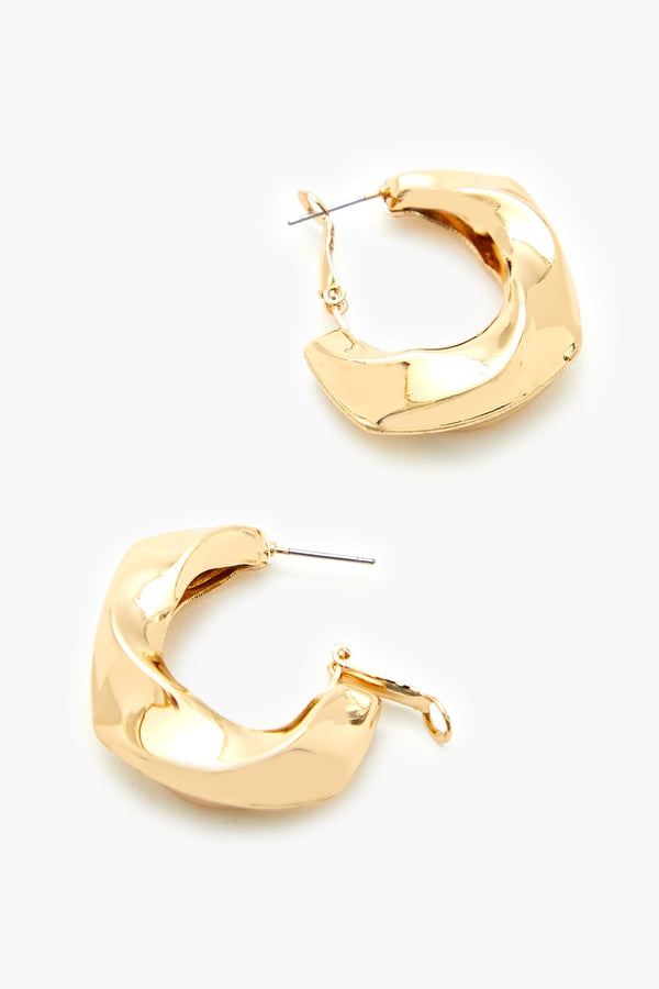 Forever 21 Twisted Hoop Earrings