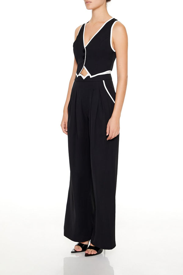 Forever 21 Two-Tone Vest & High-Rise Pants Set