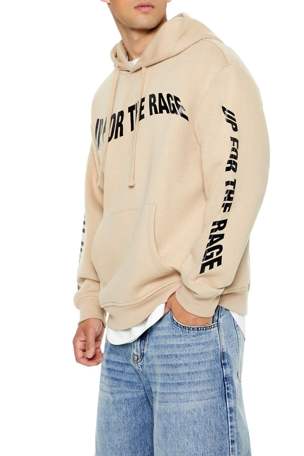 Forever 21 Up For The Rage Glitter Graphic Hoodie