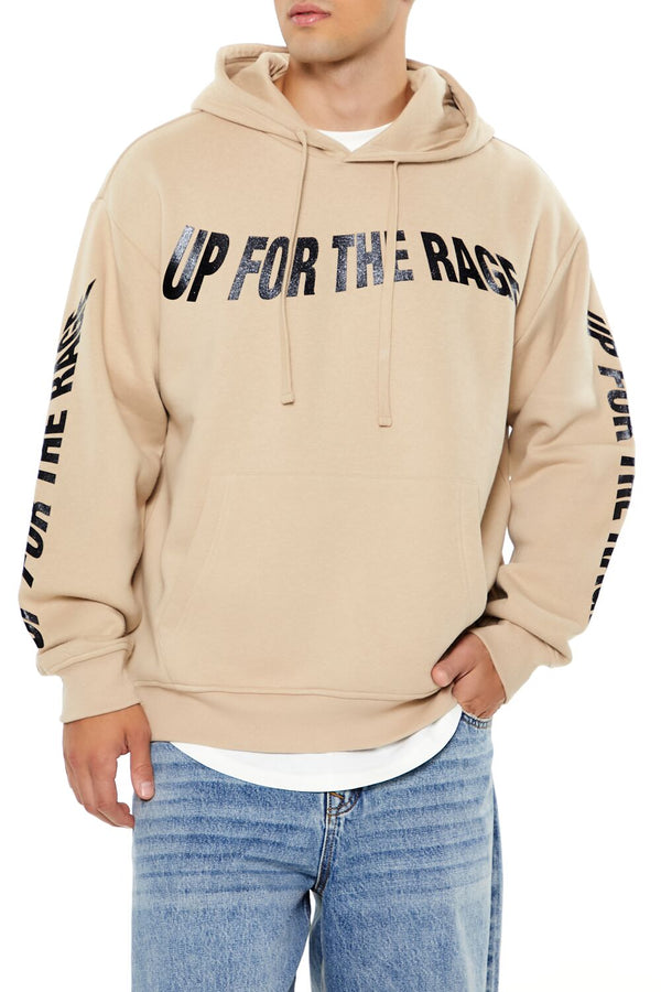 forever 21 Up For The Rage Glitter Graphic Hoodie