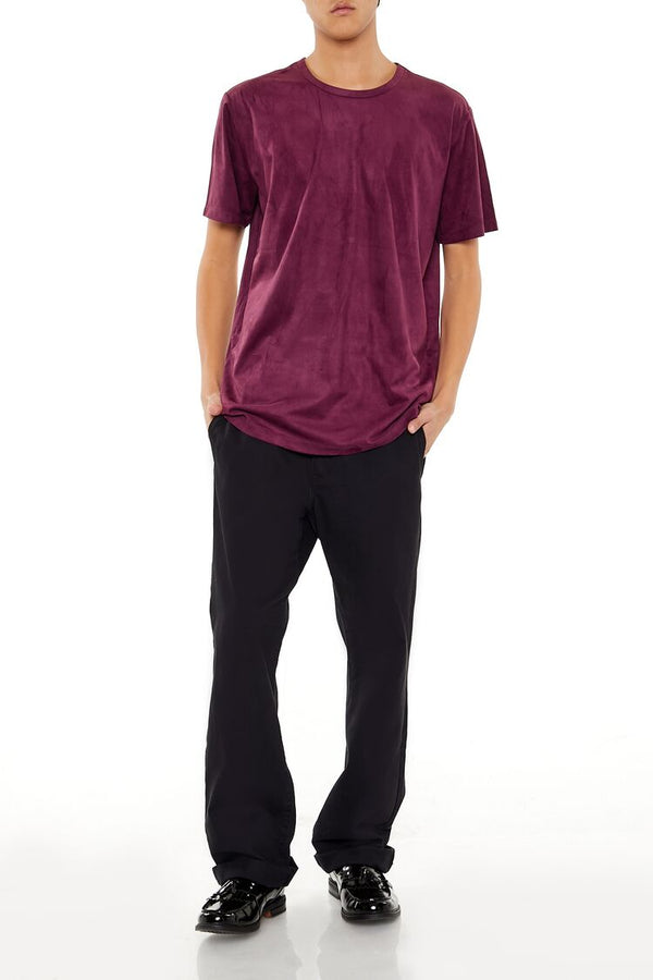 Forever 21 Velour Curved-Hem Tee