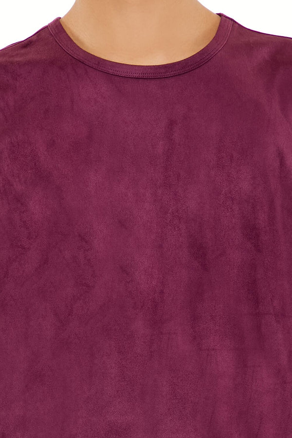 Forever 21 Velour Curved-Hem Tee