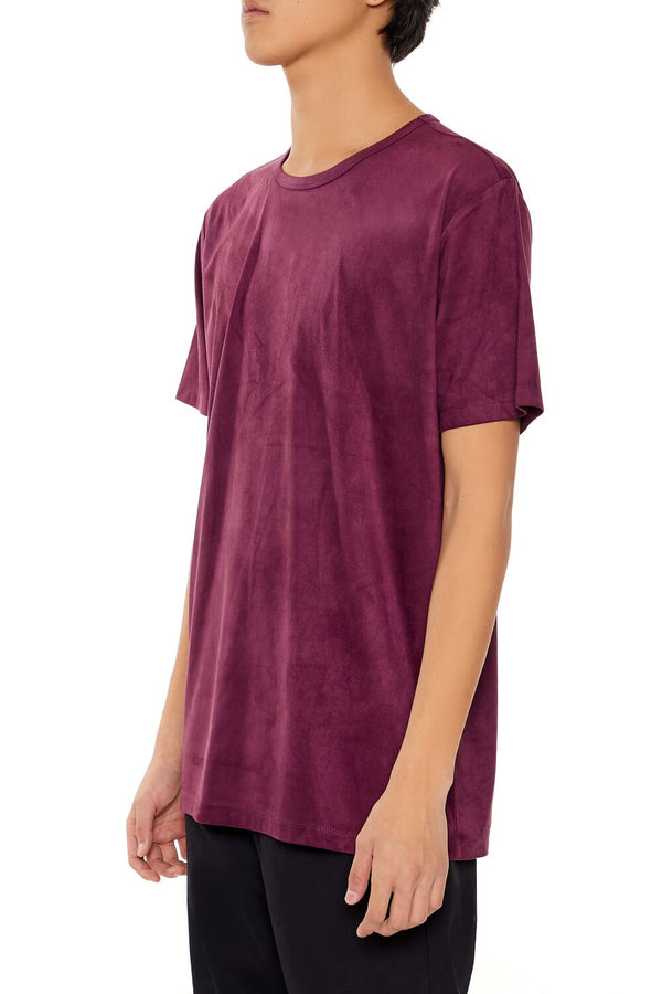 Forever 21 Velour Curved-Hem Tee