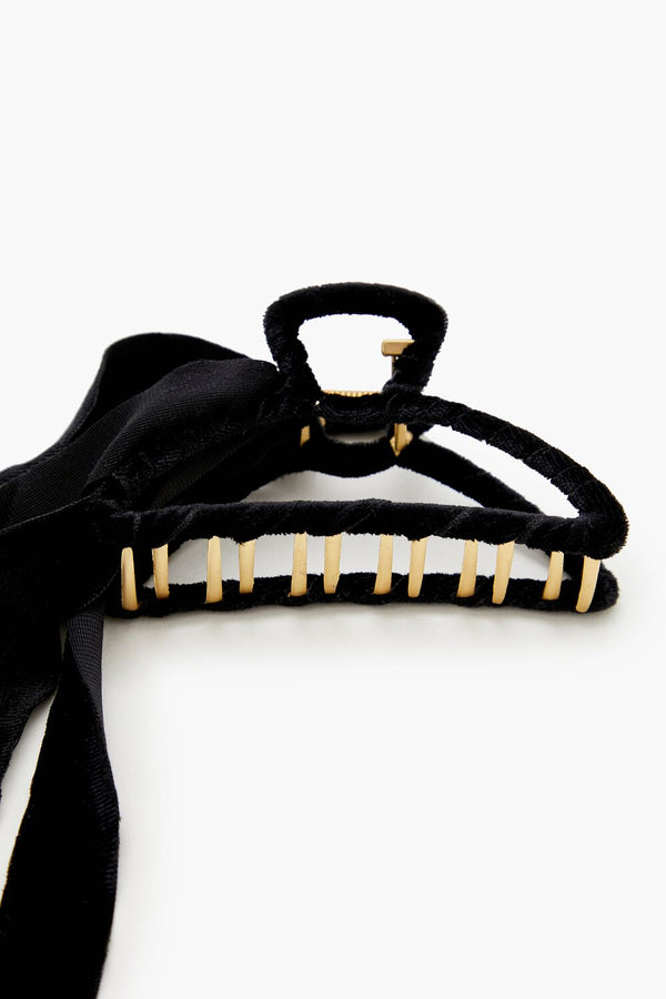 Forever 21 Velvet Bow Claw Hair Clip