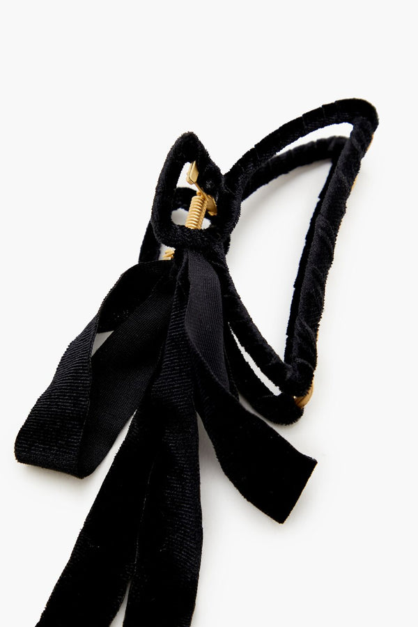 Forever 21 Velvet Bow Claw Hair Clip