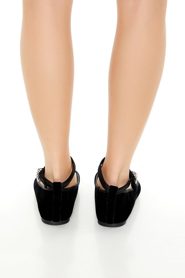 Forever 21 Velvet Mary Jane Ballet Flats