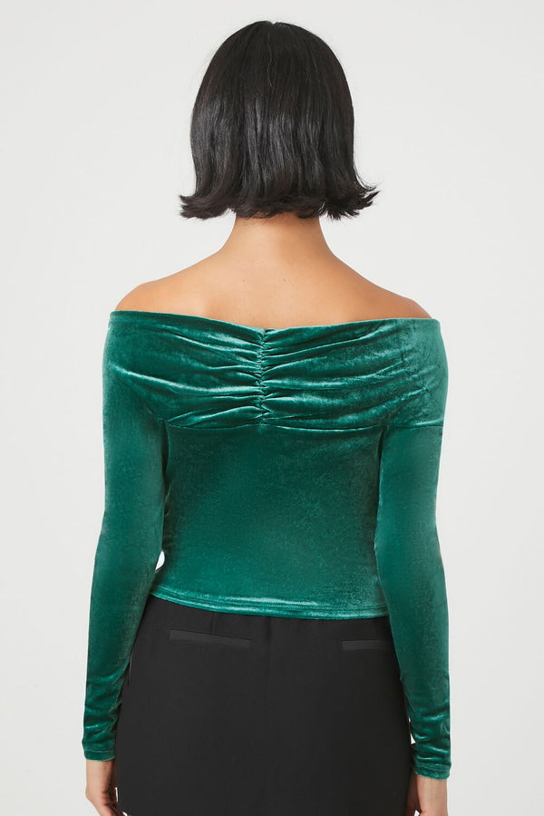 Forever 21 Velvet Off-the-Shoulder Top