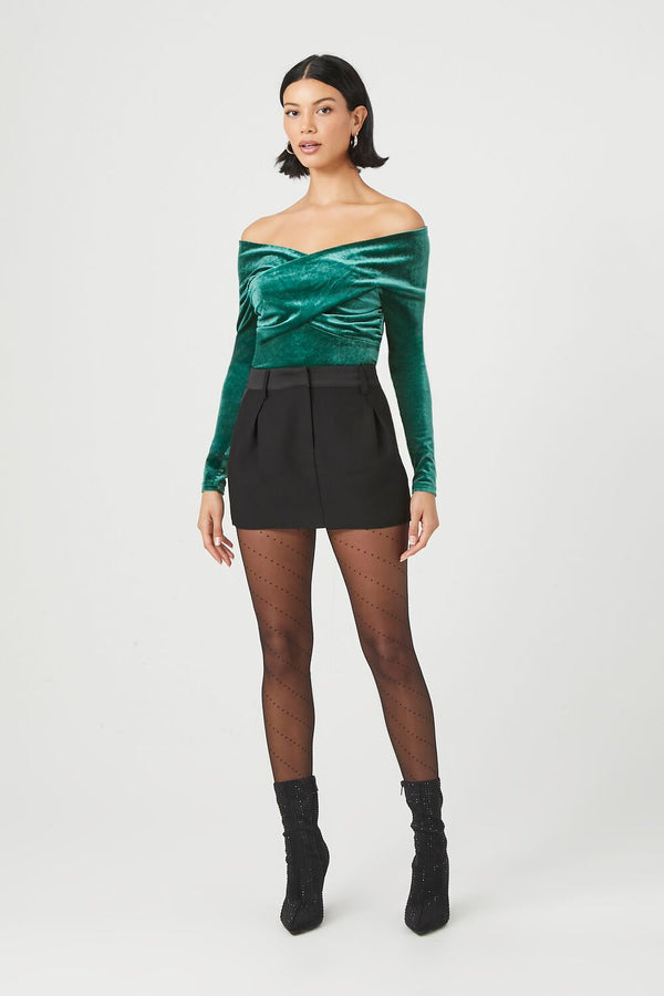 Forever 21 Velvet Off-the-Shoulder Top