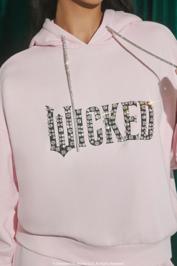 Forever 21 Wicked Faux Gem Fleece Hoodie