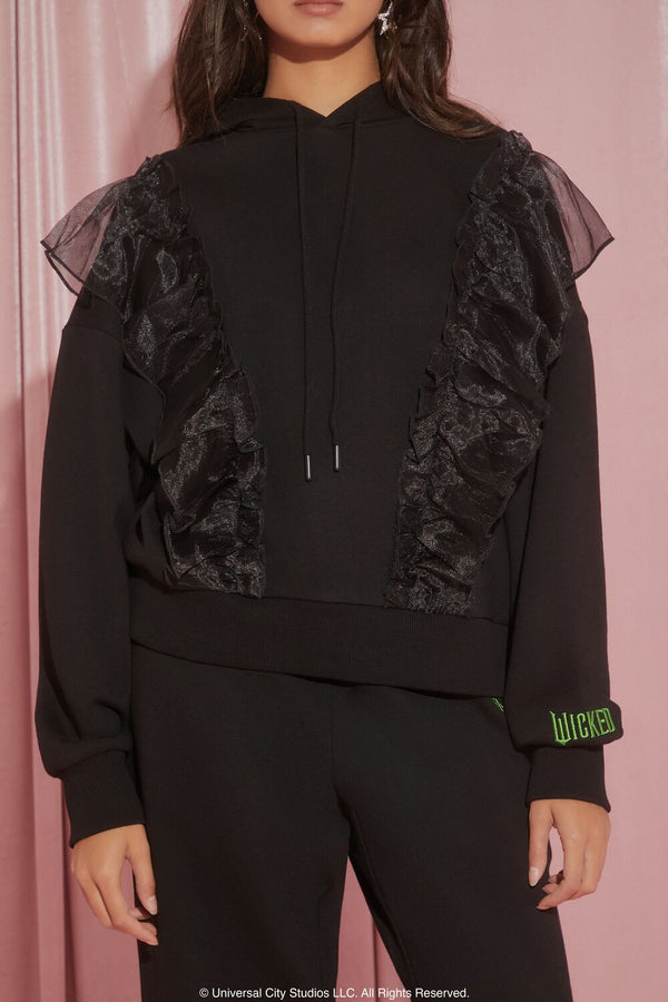 Forever 21 Wicked Witch Ruffle Hoodie