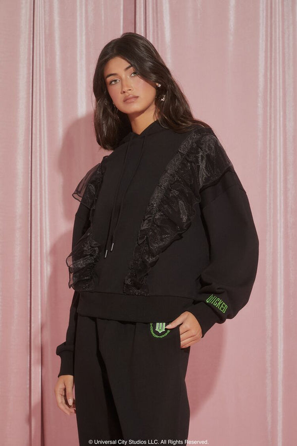 Forever 21 Wicked Witch Ruffle Hoodie