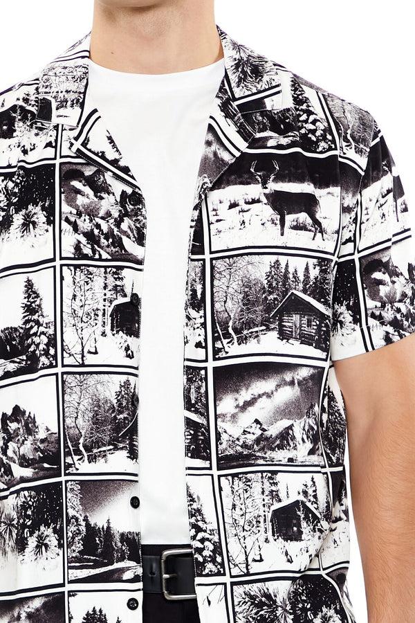 Forever 21 Winter Landscape Graphic Shirt