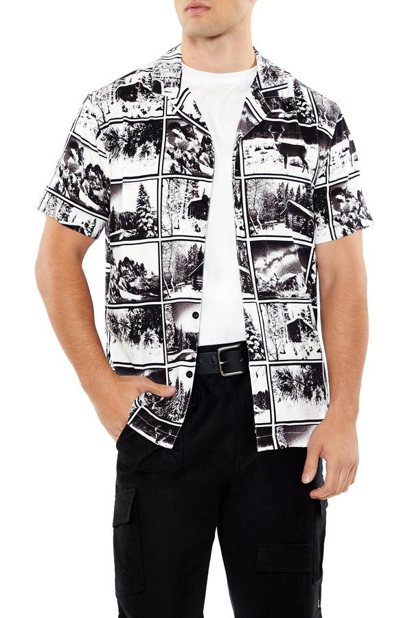 forever 21 Winter Landscape Graphic Shirt