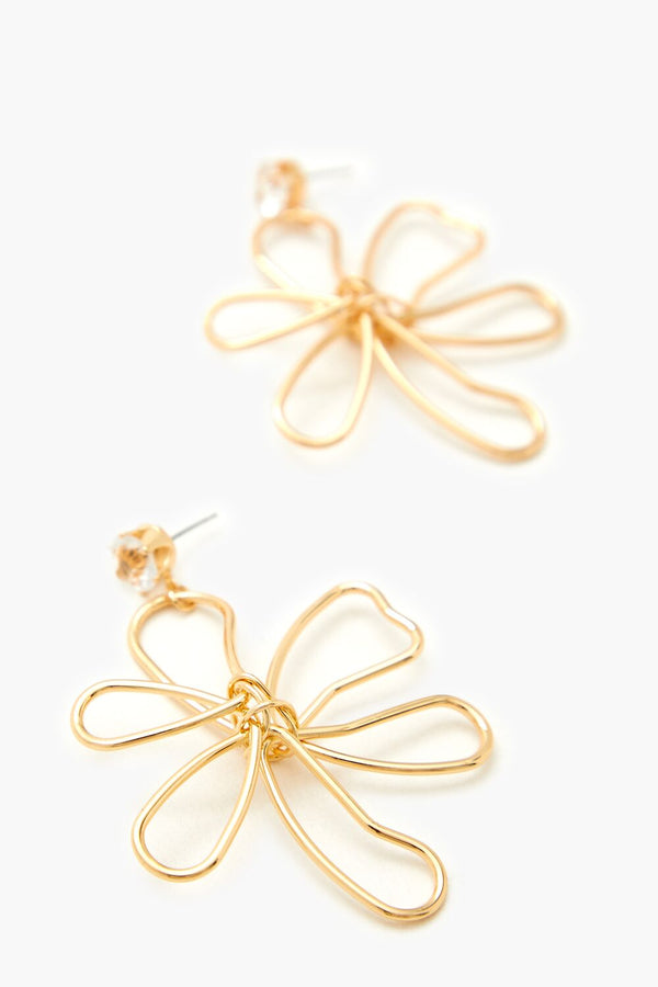 Forever 21 Wire Flower Drop Earrings