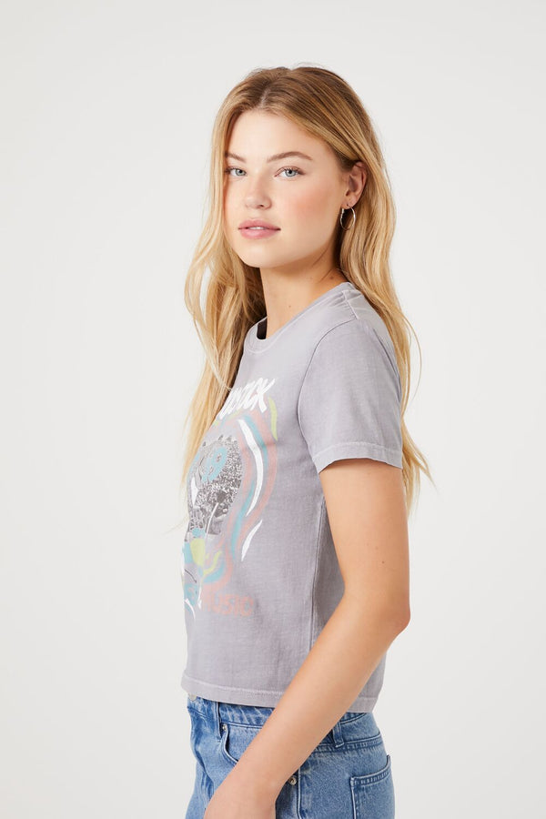 Forever 21 Woodstock Graphic Baby Tee