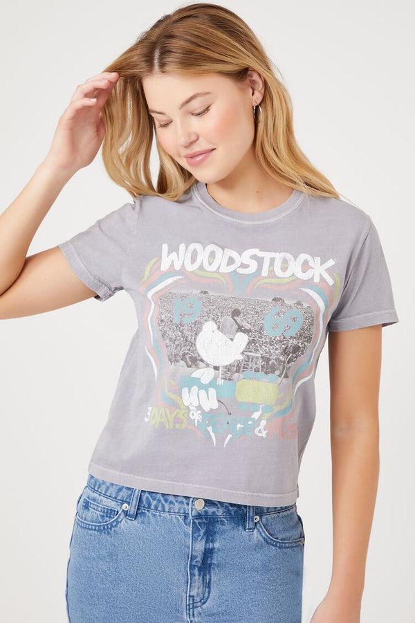 forever 21 Woodstock Graphic Baby Tee