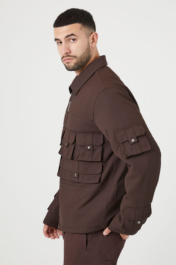 Forever 21 Zip-Up Cargo Trucker Jacket