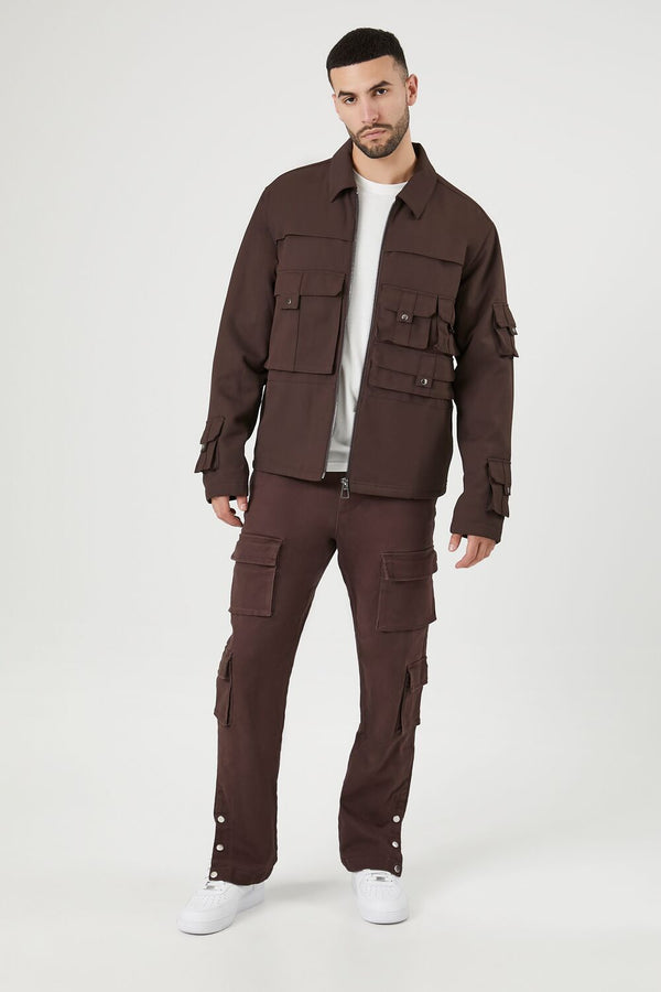 Forever 21 Zip-Up Cargo Trucker Jacket