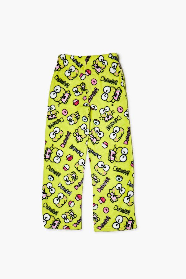 Forever 21 Girls Hello Kitty & Friends Keroppi Fleece Pajama Pants (Kids)