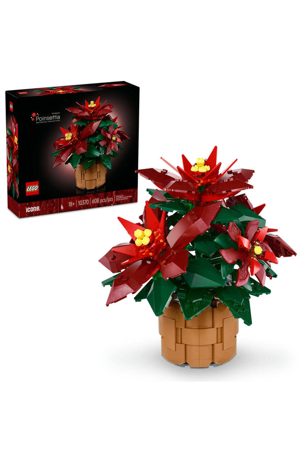 forever 21 LEGO® Icons Poinsettia Plant Decor Building Set 10370