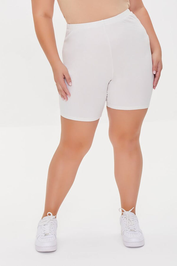 Forever 21 Plus Size Basic Organically Grown Cotton Biker Shorts