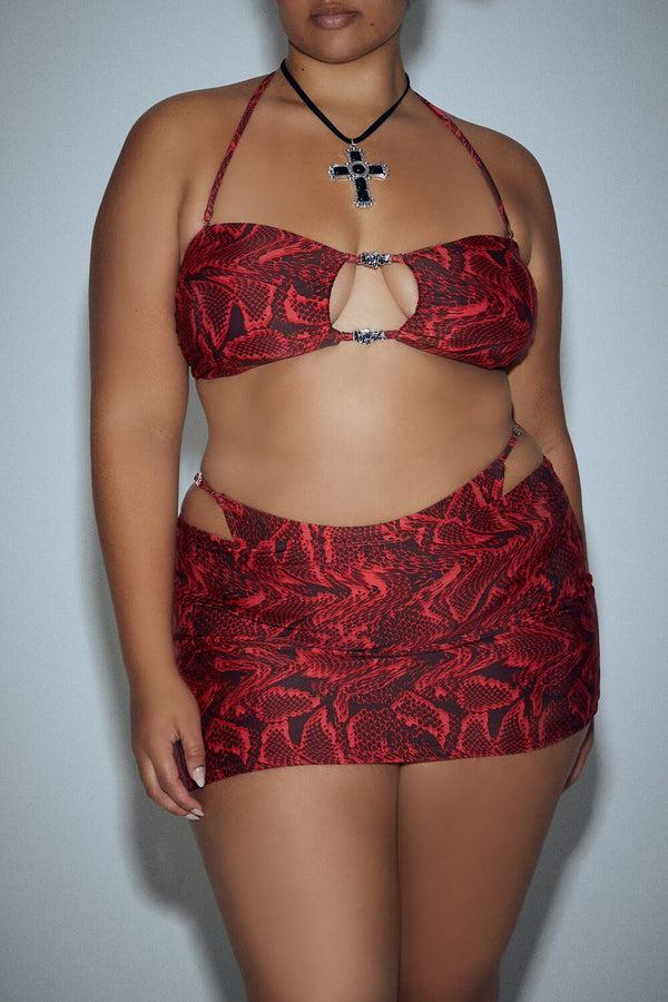 Forever 21 Plus Size Bratz Snake Print Bikini Top & Bottoms Set