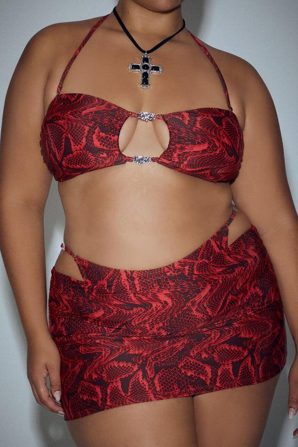 Forever 21 Plus Size Bratz Snake Print Bikini Top & Bottoms Set