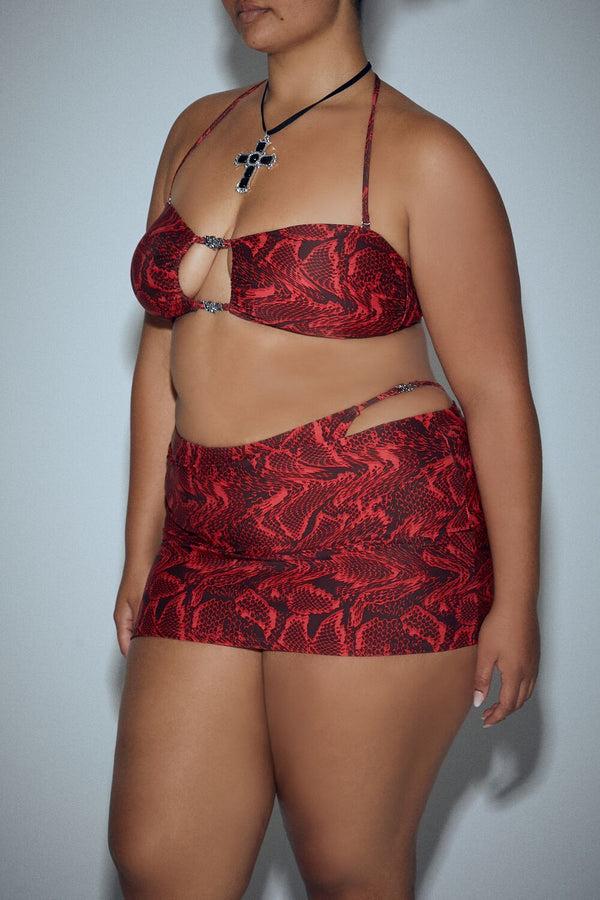 Forever 21 Plus Size Bratz Snake Print Bikini Top & Bottoms Set
