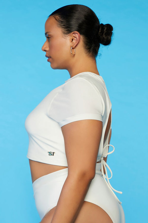 Forever 21 Plus Size Sports Illustrated Rash Guard Swim Top