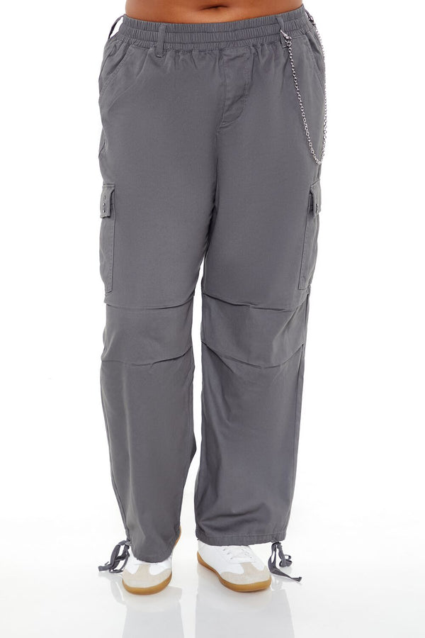 Forever 21 Plus Size Twill Cargo Wallet Chain Pants
